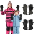 thumbnail image 1 of Cooraby 2 Pairs Kids Snow Ski Gloves Winter Waterproof Warm Gloves for Boys Girls Cold Weather Outdoor, 1 of 7