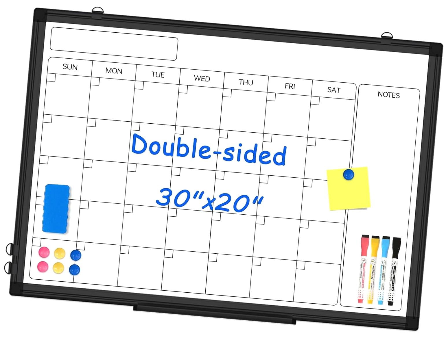 Myst Design Monthly Calendar Whiteboard 30 quot x 20 quot Magnetic Dual Sided Myst Design Monthly Calendar Whiteboard 30 quot x 20 quot Magnetic Dual Sided