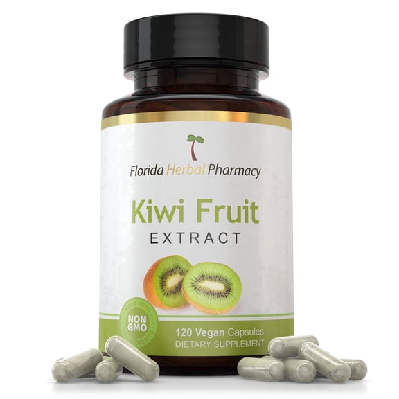 Florida Herbal Pharmacy, Kiwi Fruit Extract Supplement Capsules 10:1 (120 Capsules) Two Months Supply