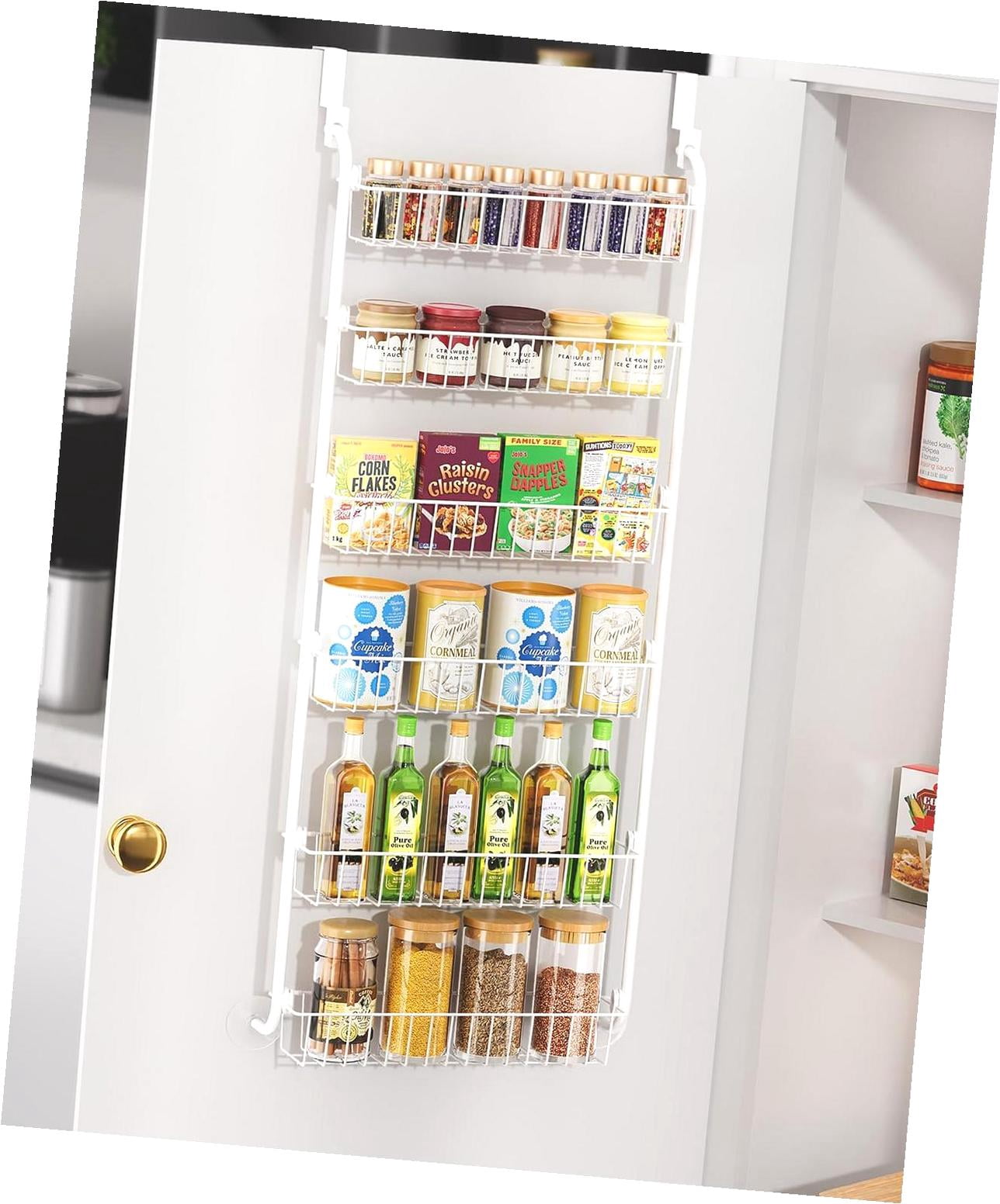 Myst Design Over The Door Pantry Organizers and Storage, 6-Tier Hanging ...