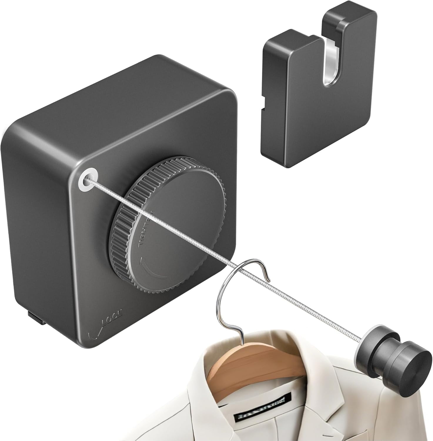 Myst Design Retractable Clothesline Wall Mounted Indoor and Laundry ...