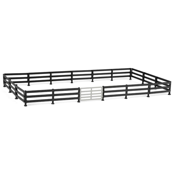 REVD 1/64 Black-Painted Look Fencing 6-Pack with Gate, 3D Printed, RVD1008