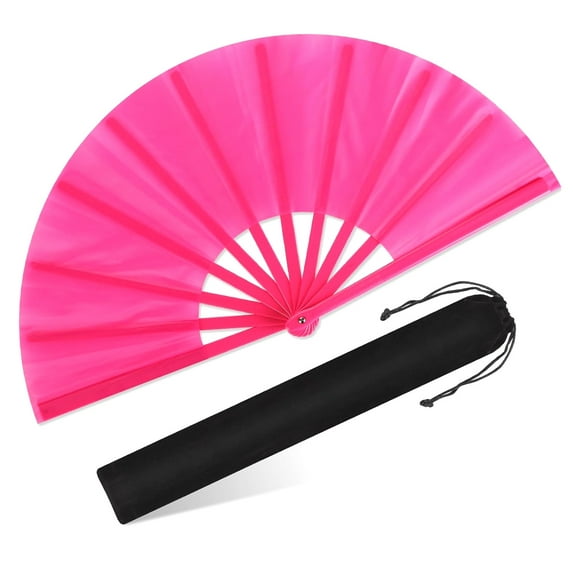Myst Design Rose 13 Inch Large Rave Fan Folding Popping Clacking Hand ...