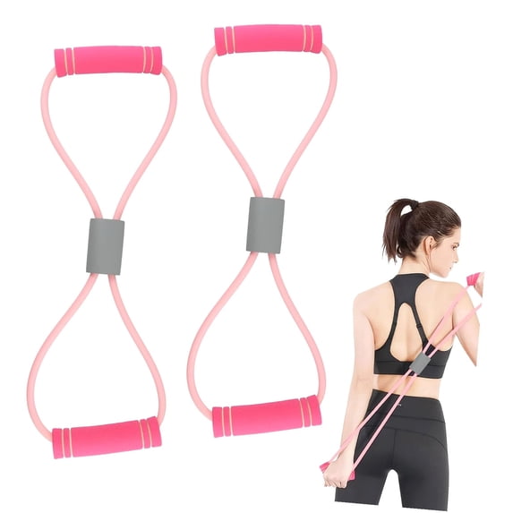 Shoulder Back Rope Myst Design Saludea Resistance Band, 2 Pieces with Handles Figure 8 ...