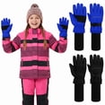thumbnail image 1 of Cooraby 2 Pack Long Kids Winter Ski Gloves Waterproof Warm Snow Gloves Thick Unisex Mitten Gloves for Girls Boys, 1 of 7
