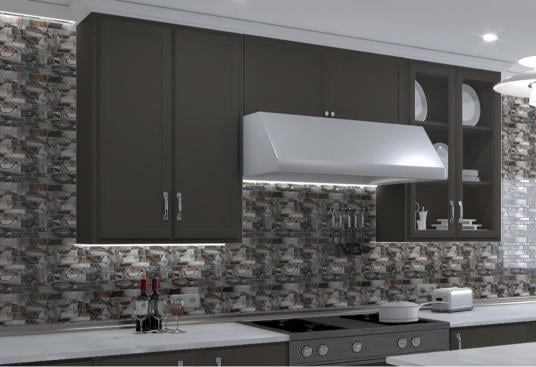 Myst Agate Inspired Glass Mosaic Tile for Kitchen and Bathroom