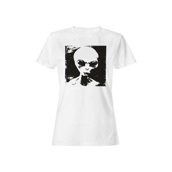 Mysterious Alien Grunge Artwork Women's T-shirt