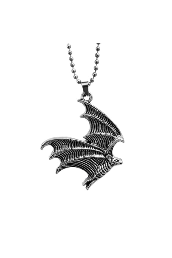 Mysterious Alloy Bat Necklace Gothic Style Jewelry For Bold Fashion Lovers