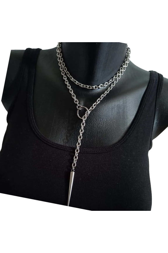 Mysterious Bat Design Gothic Necklace Adjustable O Circlet Chain Neckwear Alloy Neckchain For Versatile Styling