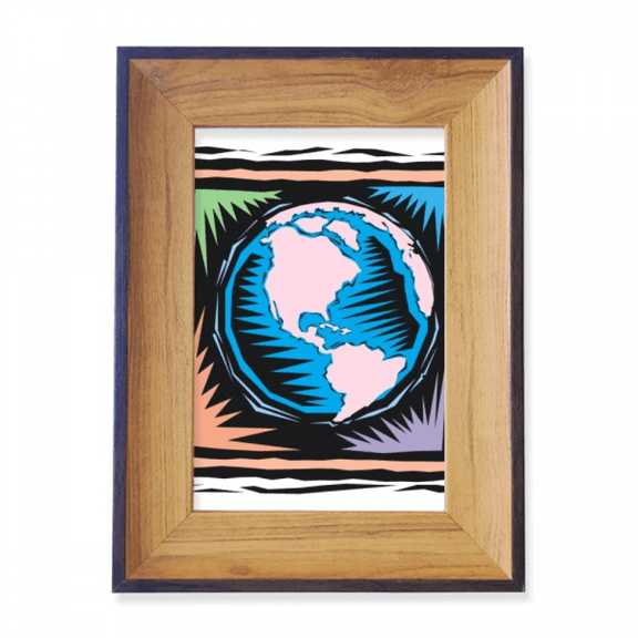 Mysterious Blue Earth Mexican Element Engraving Photo Frame Exhibition Display Art Desktop Painting