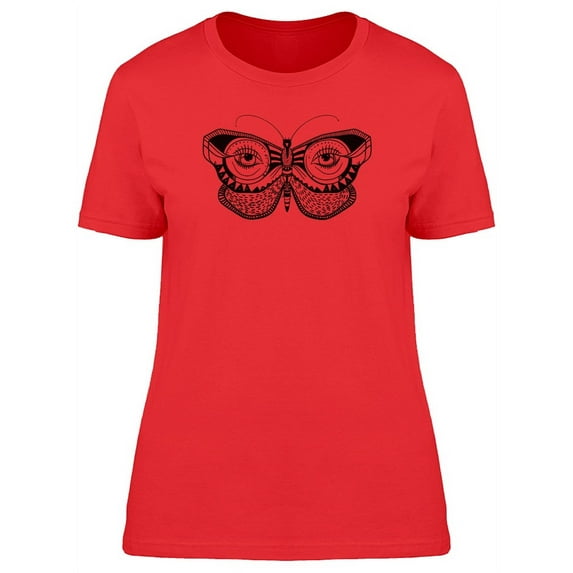 Mysterious Butterfly Eye Design T-Shirt Women -Image by Shutterstock, Female XX-Large