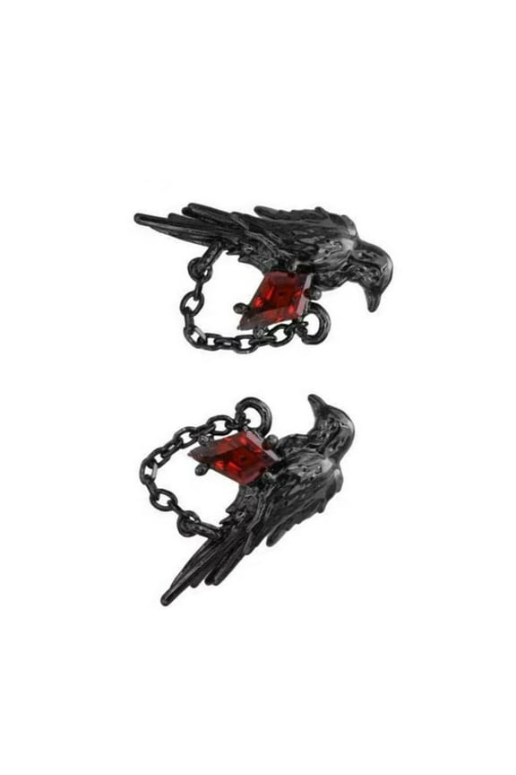 Mysterious Crow Designs Studs Earrings Stylish Alloy Crow Studs Earrings Accessory For Those Who Love Individuality