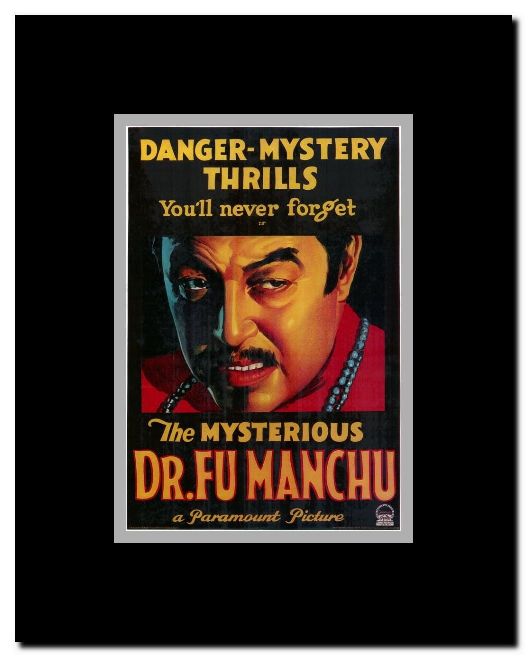 Mysterious Dr. Fu Manchu Framed Movie Poster
