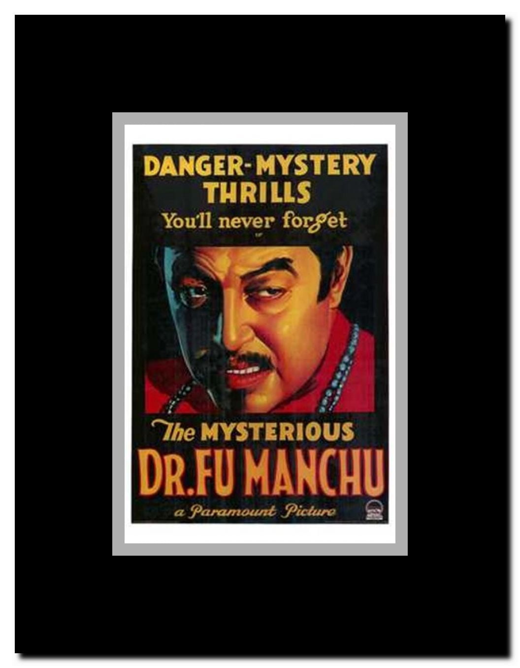 Mysterious Dr Fu Manchu Framed Movie Poster
