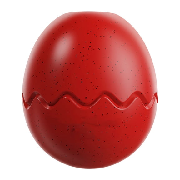 Mysterious Egg Shaped Dog Toy, Durable TPR & Plush Food Dispensing Puzzle, Interactive Slow Feeder for All Breeds, Anxiety Relief Chew Toy(Red)