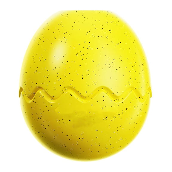 Mysterious Egg Shaped Dog Toy, Durable TPR & Plush Food Dispensing Puzzle, Interactive Slow Feeder for All Breeds, Anxiety Relief Chew Toy(Yellow)