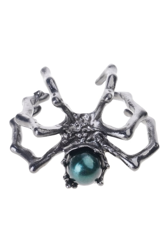 Mysterious Gothic Adjustable Punk Jewelry For Women With Shimmering Moonstone Edgy Design