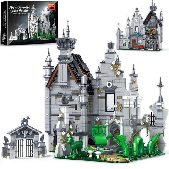 Mysterious Gothic Castle Mansion Building Blocks, 1788 PCS Medieval Architecture Construction Set with Detailed Interior, Collectible Toy for Teens & Adults