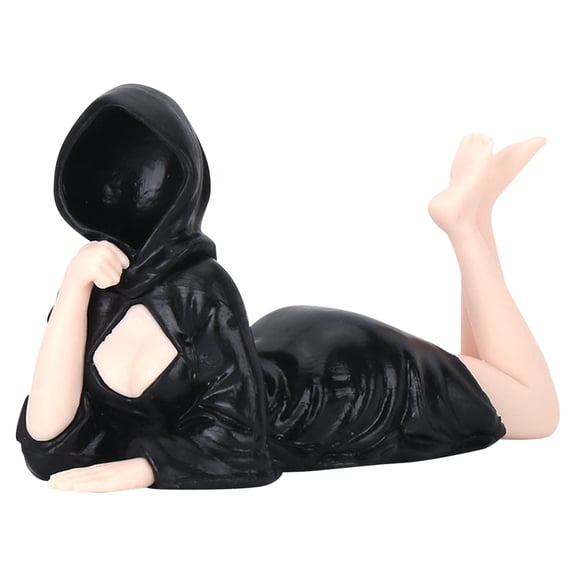 Mysterious Gothic Witch Statue Ornament, 1 Piece Desktop Decoration With Hooded Figure, Designed For Rooms, Libraries, Bars, Home Offices And Interior Spaces As Ornamental