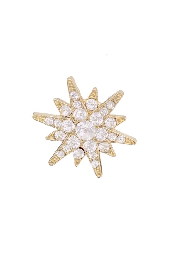 Mysterious Hexagram Metal Brooch Secure Fastener Unisex Fashion Accessory Stylish Collar Decoration Long Lasting Shines