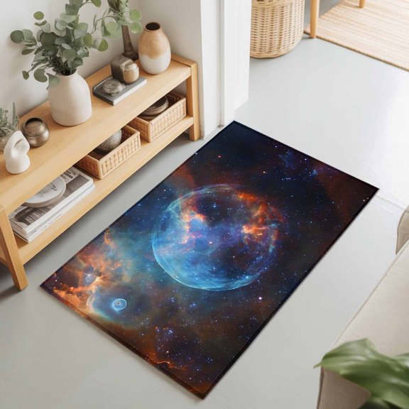 Mysterious Planet Outer Space Rectangle Rug 2'x3' Modern Abstract Art Washable Area Rugs for Living Room Bedroom Entryway Non Slip Entrance Door Mat Indoor Floor Carpet
