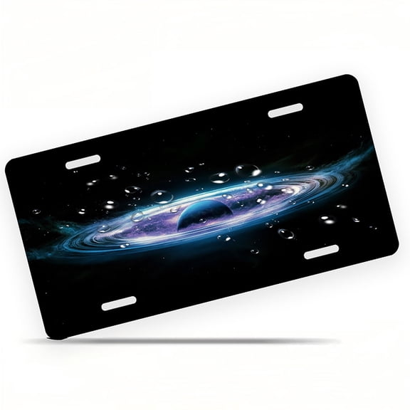 Mysterious Planet in Space Funny Personalized License Plate Rust-proof Stainless Steel Metal License Plate Suitable For Men And Women 12.2" x 6.2"