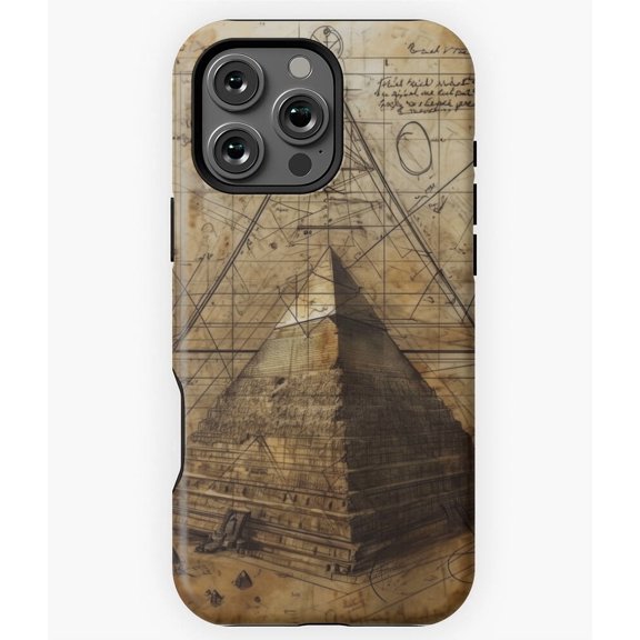 Mysterious Pyramid Architectural Sketch M4030 Phone Case for iPhone 17 16 15 14 13 12 11 Pro Max