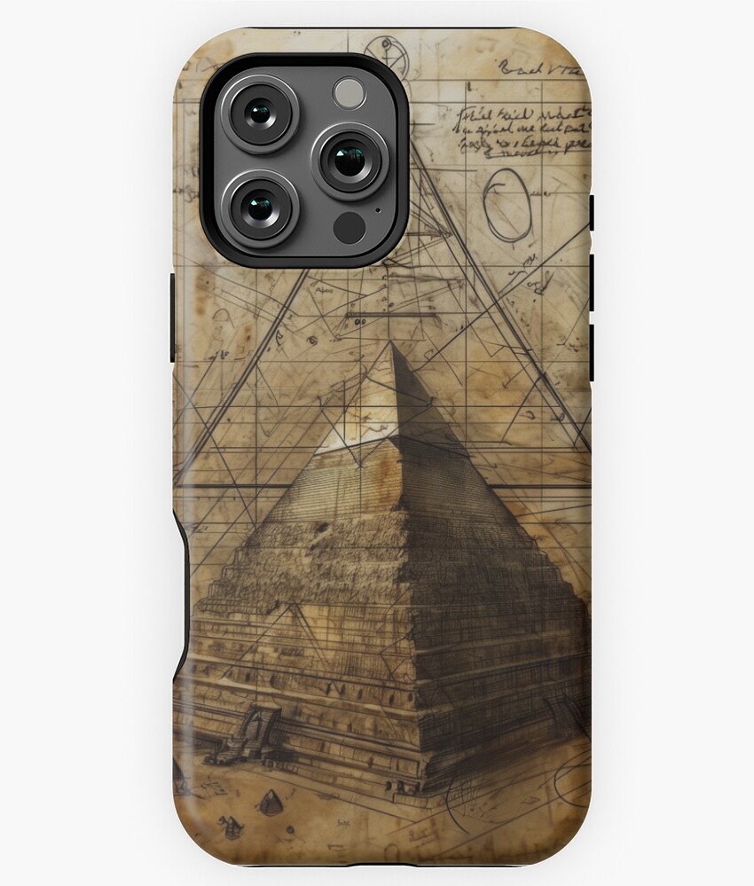 Mysterious Pyramid Architectural Sketch M4030 Phone Case for iPhone 17 ...