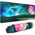 thumbnail image 1 of Mysterious Wolf Red Moon Extended Professional Gaming Mouse Pad 31.5x11.8inch, Non-Slip Computer Mouse Pad Waterproof Keyboard Pad Desk Mat, 1 of 6