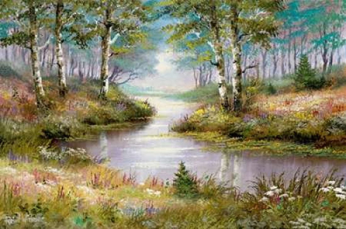 Mysterious stream Canvas Art - Reint Withaar (24 x 36)