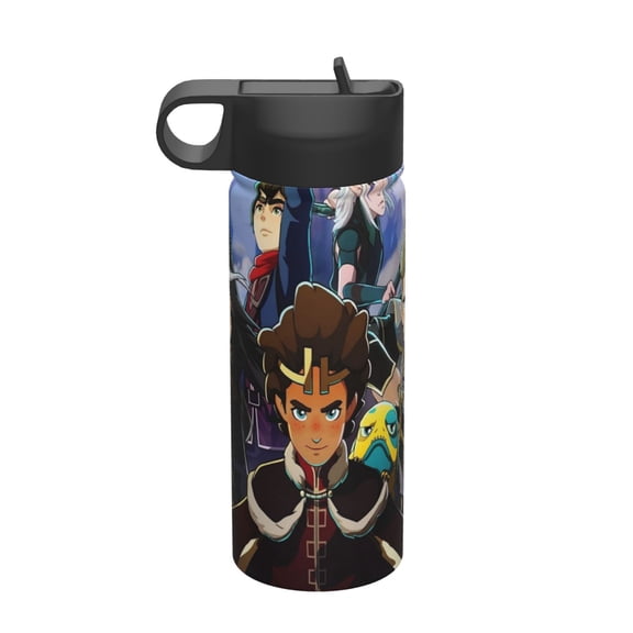 The Mystery of Aaravos Kids Insulated Water Bottle With Straw - 18 Oz Stainless Steel Double Wall Vacuum Cup, Leakproof, Bpa Free, Suitable For Boys And Girls