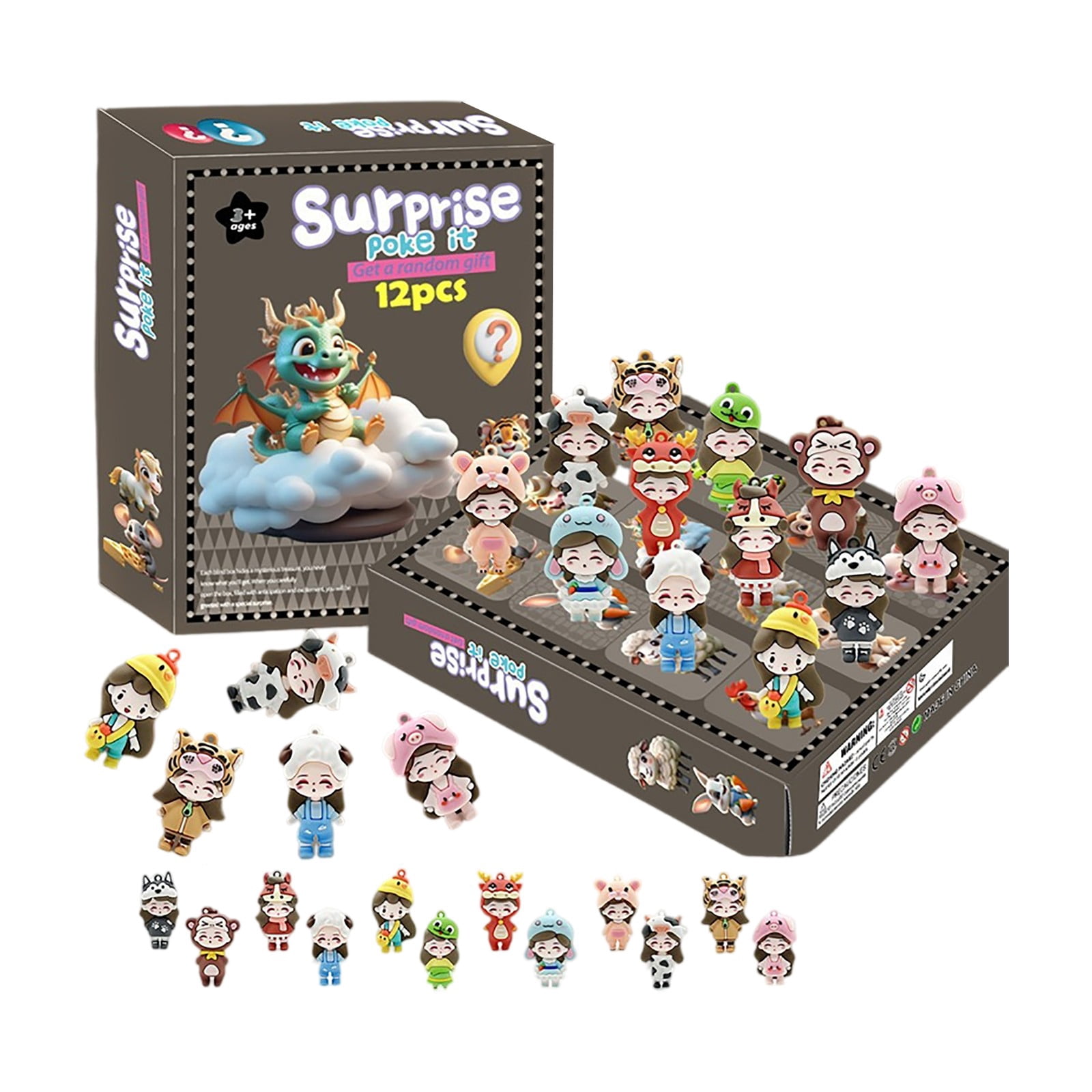 Mystery Boxes 12 Piece Box Draw With Multiple Animals - Walmart.com