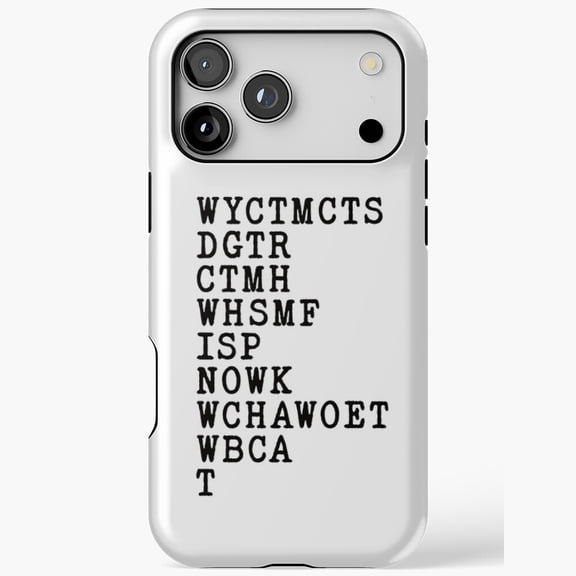 Mystery Code Letters Typo for iPhone Case 17 16 15 14 13 12 11 Pro Max