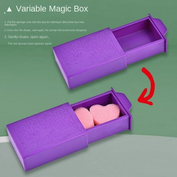 Mystery Cool Magic Purple for Kids Teens Trick Performance Magic Trick Props Magic Kits Magic Show Props Magic Box Magic Disappearing Box PURPLE