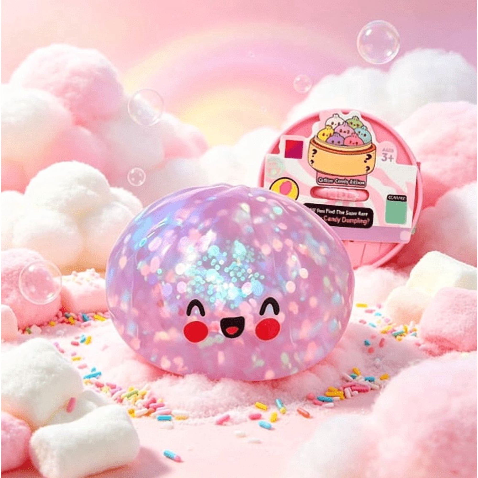 Mystery Cotton Candy Theme Dumpling Squishy, Scented Glitter Confetti ...