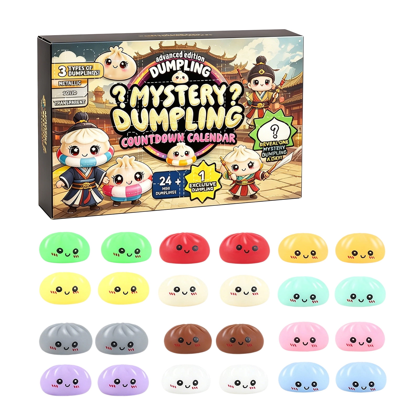 Mystery Dumpling Advent Calendar - Dumpling Squishies 24-Day Countdown Calendar