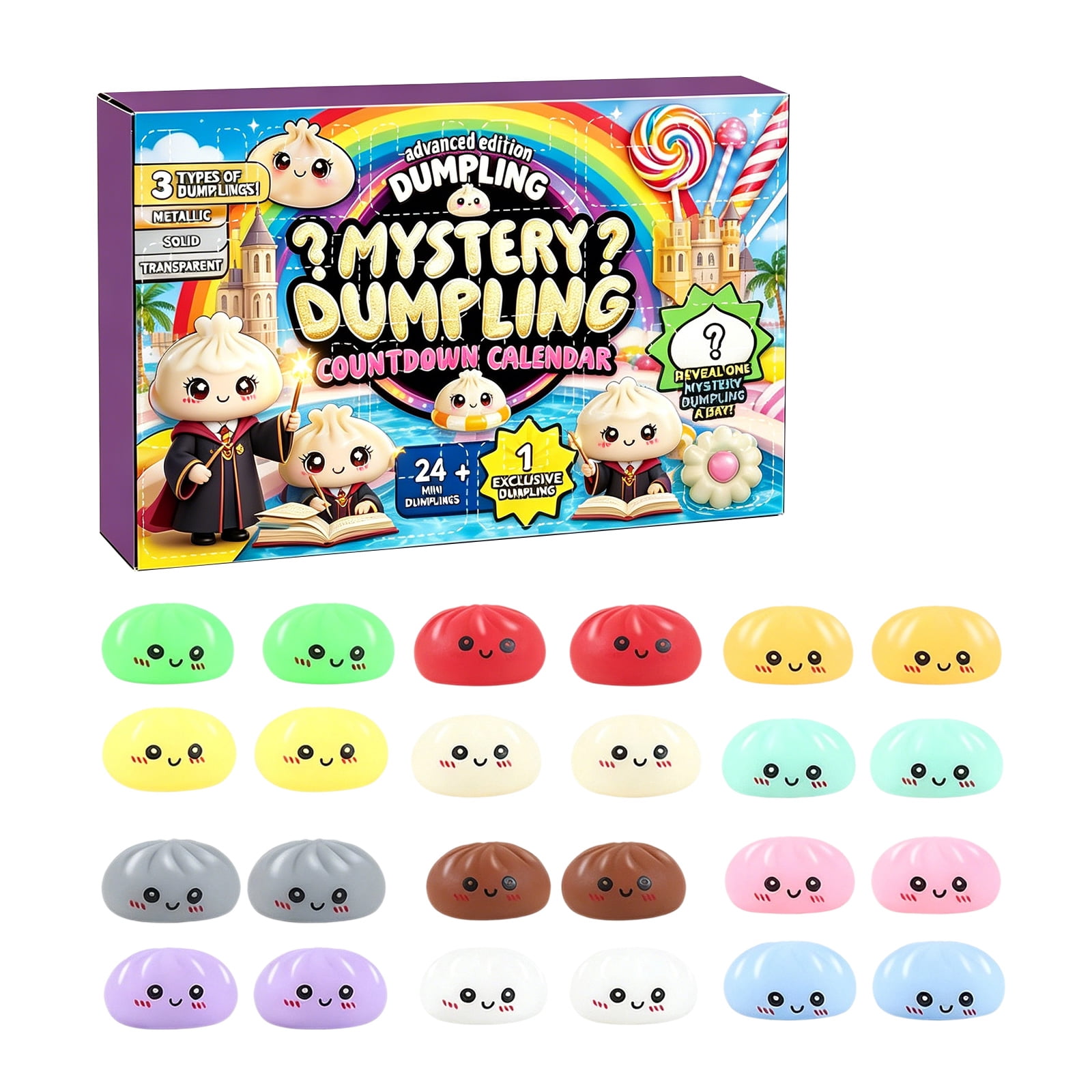 Mystery Dumpling Advent Calendar - Dumpling Squishies 24-Day Countdown Calendar