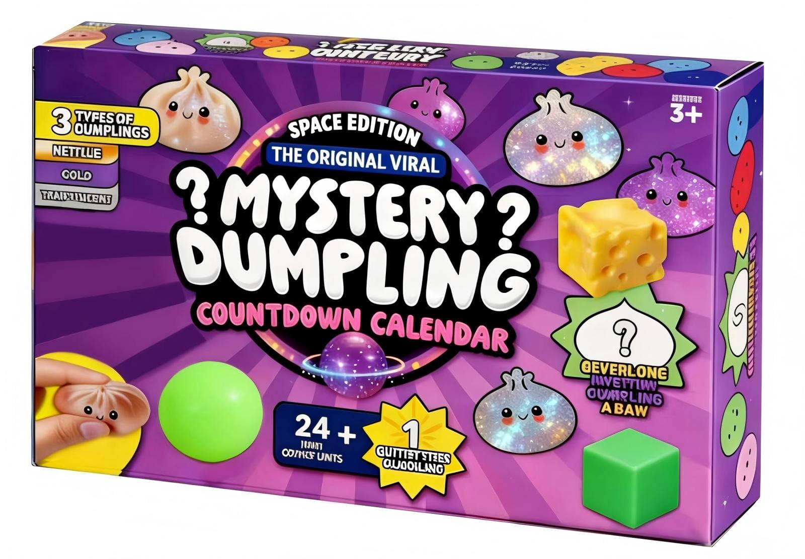 Mystery Dumpling Advent Calendar, 24-Day Countdown Calendar Squishies Toys, Stress Relief & Sensory Fidget Gifts