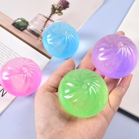 Mystery Dumpling , High-Quality Silicone Stress Toys - Big Bun, Hand-Pinching Sensory ASMR Toys, Stretchy Desk Fidget Toys for All Ages，randomly one piece pack