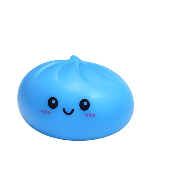 Mystery Dumpling Squishy | Smiling Face Squishy Toys, Dumpling Fidget Ball for Stress & Anxiety Relief & Tension Release (Blue)