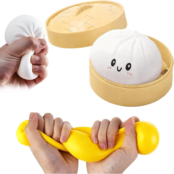 Mystery Dumplings Squishy Glitter, Crazy Fun Dumpling Squishy Mystery Box, Colorful Dumpling Fidget Ball, Soft Squeeze Decompression Dough for Men and Women