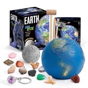 Piano Potato Earth Gemstone Excavation Kit for Kids | STEM Science Set with Real Gemstones, Fossils & Bonus Moon Dig Block, Ages 6-12
