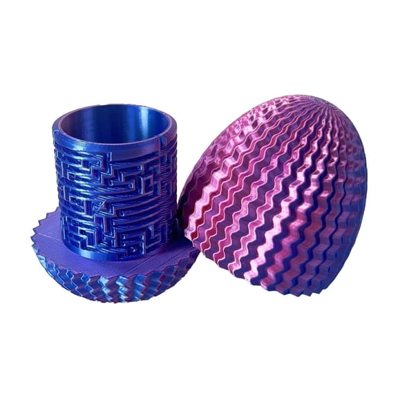 Mystery Egg Puzzle Box 3D Maze Surprise Holder Hidden Compartment Puzzle For Birthday Gift Home(Pink-8.3Cm)