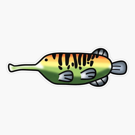 Mystery Fish Fishing Rainbow Ocean Sticker
