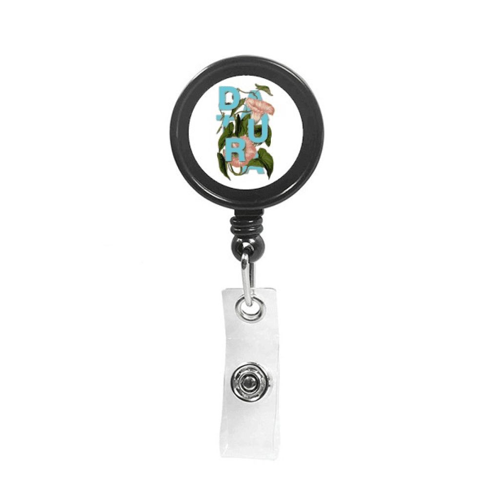 Mystery Flowers  Art Deco  Fashion Retractable Keychain Badge Holder ID Badge