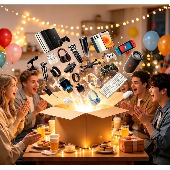 Mystery Gift Box, with 3 -20 Electronic Gadgets, Unique festivals, birthdays, parties, Christmas gifts