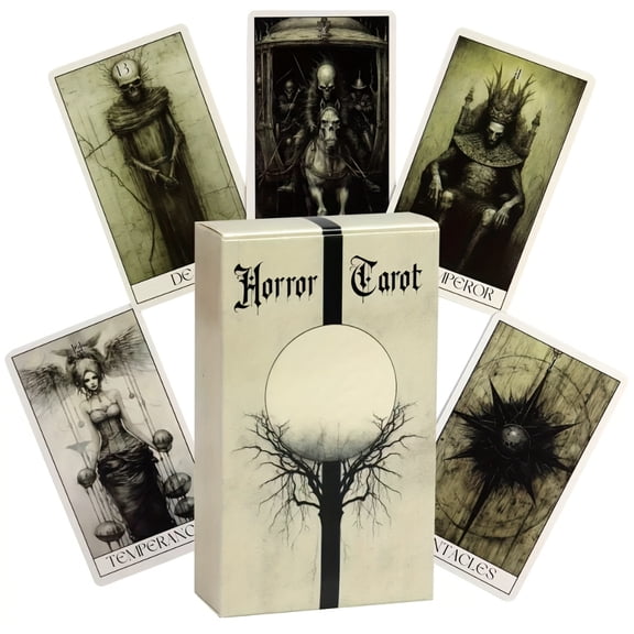Mystery Horror Tarot Deck - 78 Card Set for Divination, Power Exploration and Psychic Insight | The Perfect Board Game Accessor