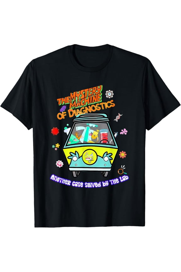 Mystery Machine Of Diagnostics Laboratory Tech Lab Week 2025 T-Shirt Vintage Tee -Birthday Gifts