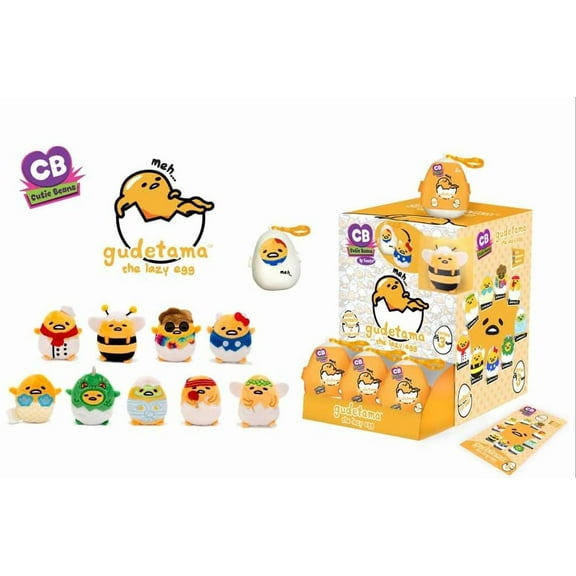 Mystery Mini Gudetama Cutie Beans Stuffed Egg Plush Toy Clip-On Toys Series 3