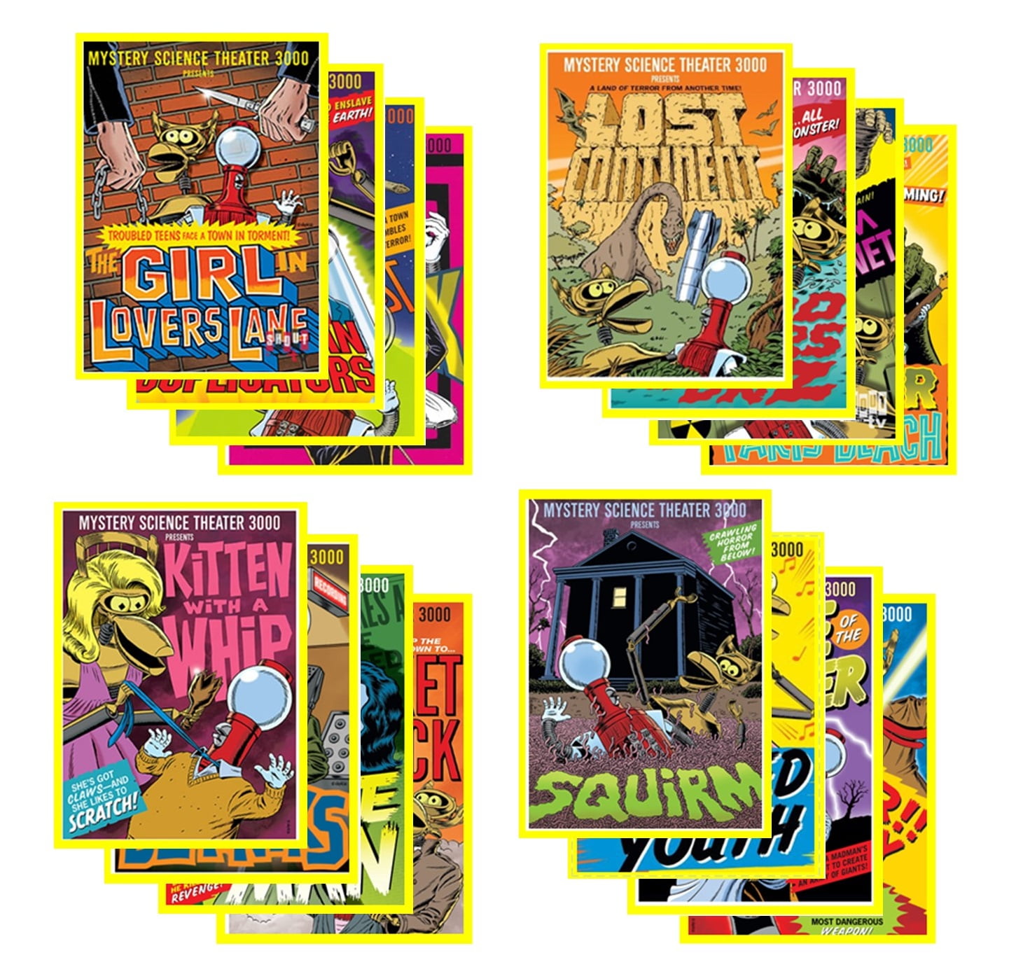 Mystery Science Theater Box Art Sticker Series 4 - 16 Stickers ...